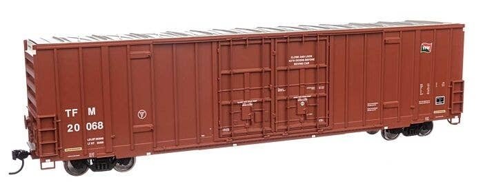 60′ High Cube Plate F Boxcar - Ready to Run -- Transportacion Ferroviaria Mexicana 20068, HO, WalthersMainline 3036