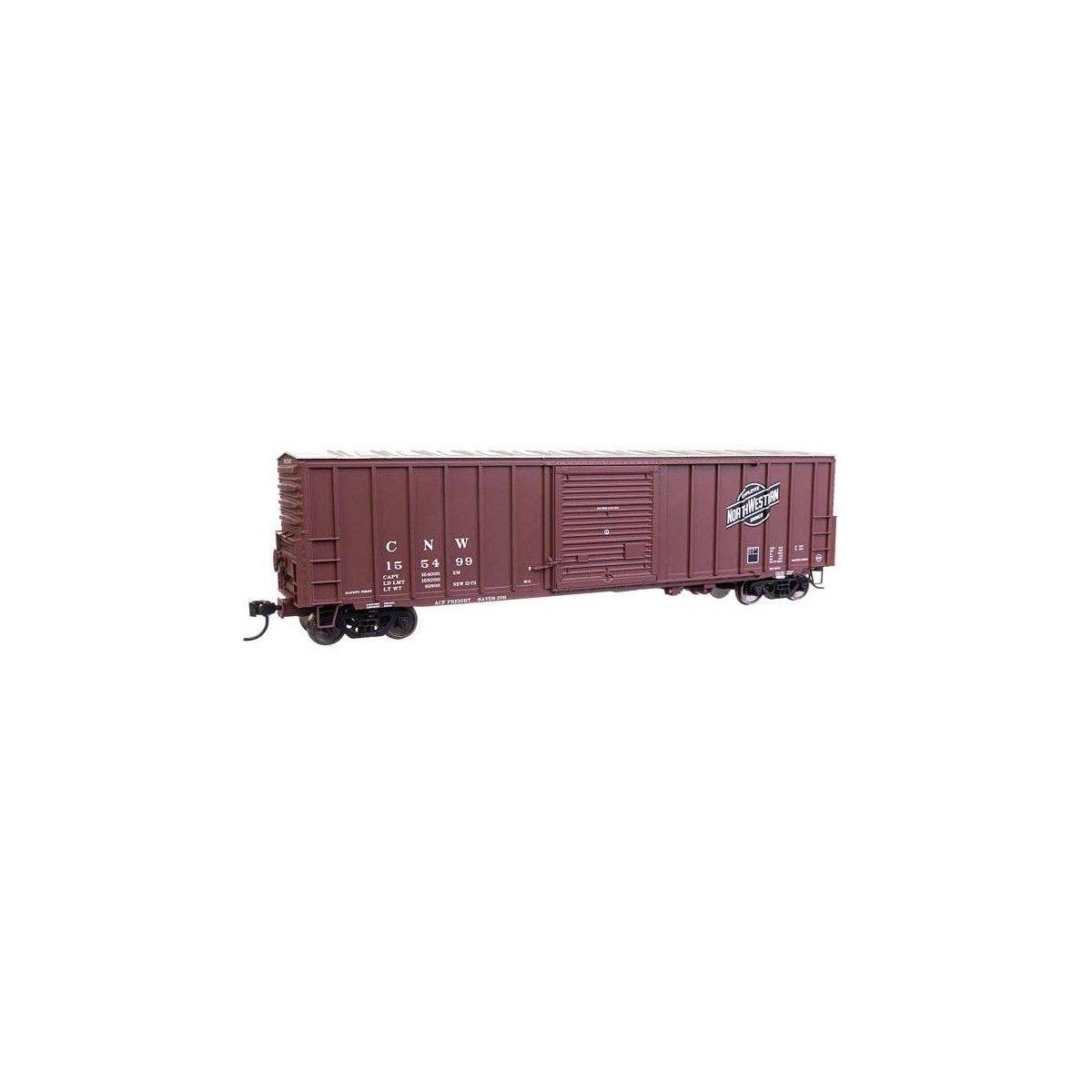50′ ACF Exterior Post Dreadnaught End Plate B Boxcar - Ready to Run -- Chicago & North Western(, HO, WalthersMainline 46009