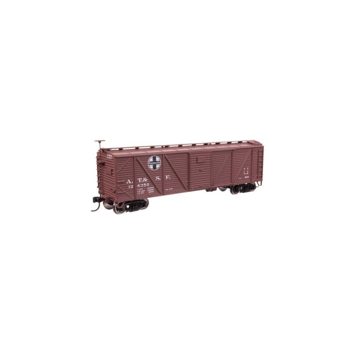 40′ ARA Single Sheathed Boxcar - Ready to Run -- Santa Fe 124350, HO, WalthersMainline 40703