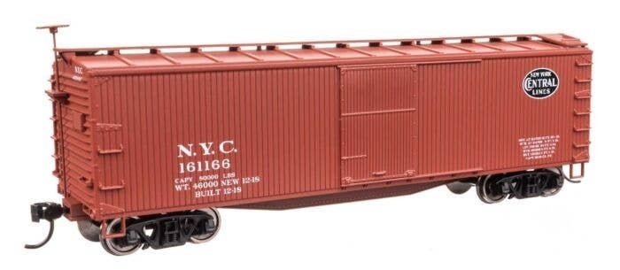 40′ Double Sheathed Wood Boxcar - Ready to Run -- New York Central 161166, HO, WalthersMainline 40191