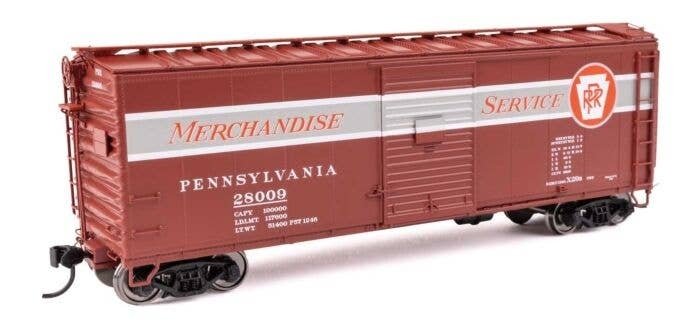 40′ X29B Boxcar - Ready to Run -- Pennsylvania Railroad 28009 (Merchandise Service, As Built), HO, WalthersProto 102316