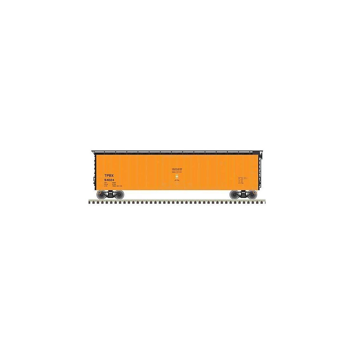 50′ Plug-Door Boxcar - Ready to Run - Master(R) -- TPBX 54044 (orange, Boxcar Red), HO, Atlas Model Railroad Co. 20007028