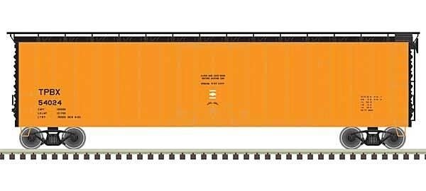 50′ Plug-Door Boxcar - Ready to Run - Master(R) -- TPBX 54044 (orange, Boxcar Red), HO, Atlas Model Railroad Co. 20007028