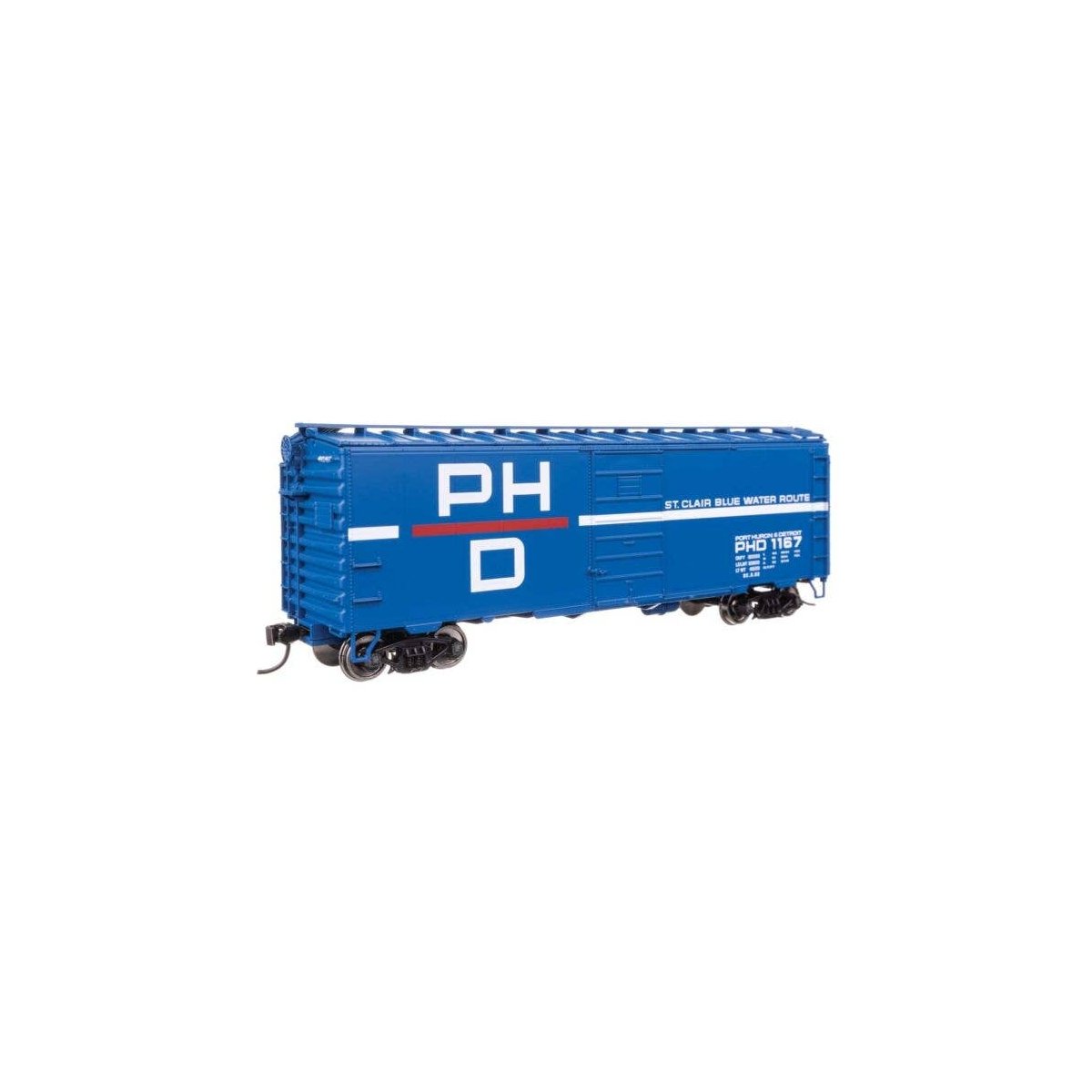 40′ PS-1 Boxcar - Ready to Run -- Port Huron & Detroit 1167, HO, WalthersMainline 45516