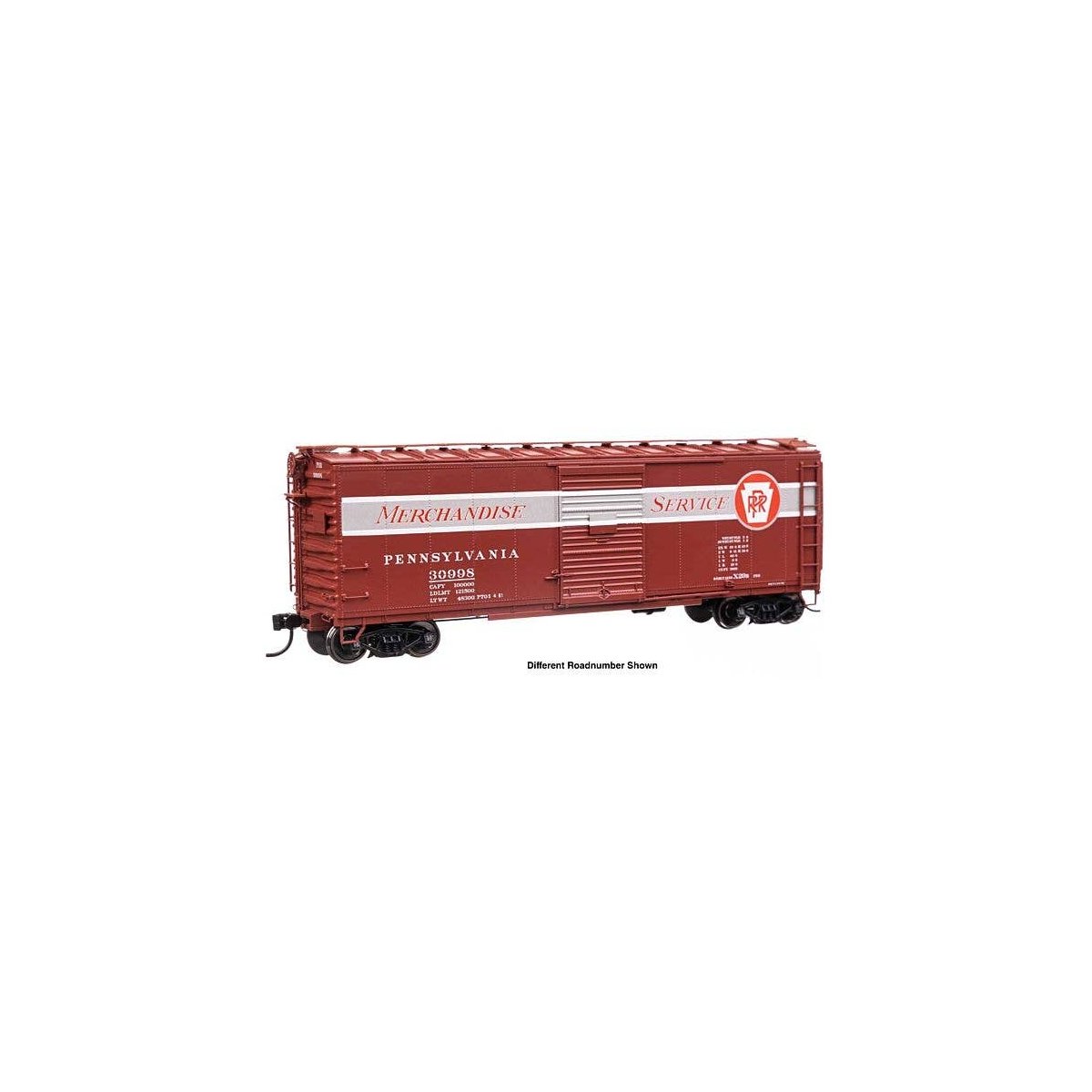 40′ X29B Boxcar - Ready to Run -- Pennsylvania Railroad 29938 (Merchandise Service, With Stiffene, HO, WalthersProto 102321