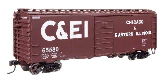 40′ PS-1 Boxcar - Ready to Run -- Chicago & Eastern Illinois(TM) 65580, HO, WalthersMainline 45505