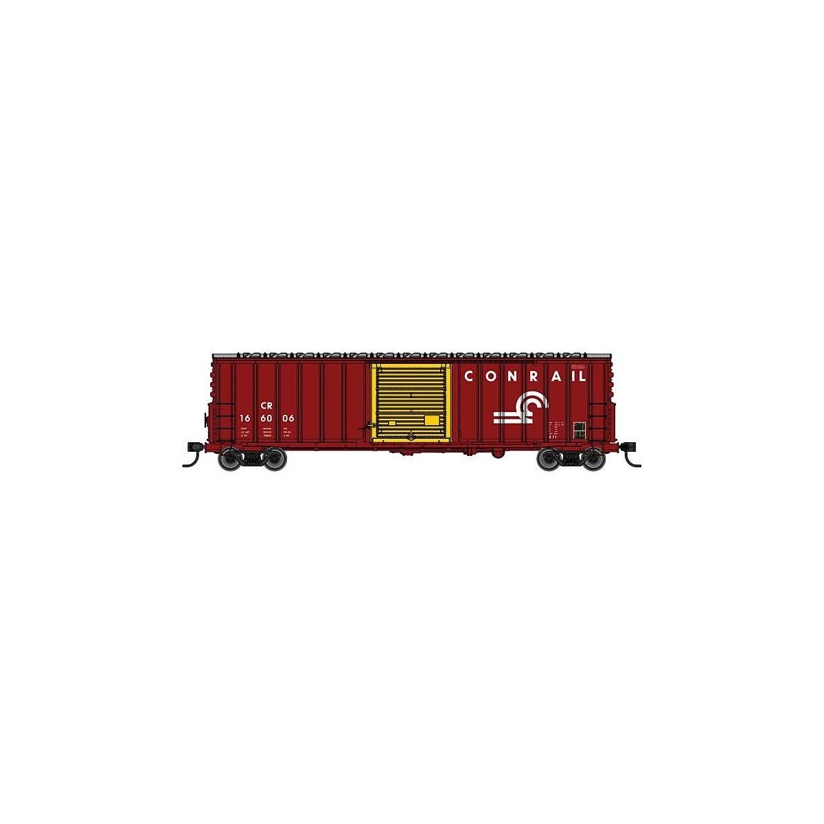 50′ ACF Exterior Post Dreadnaught End Plate B Boxcar - Ready to Run -- Conrail 166006, HO, WalthersMainline 46037