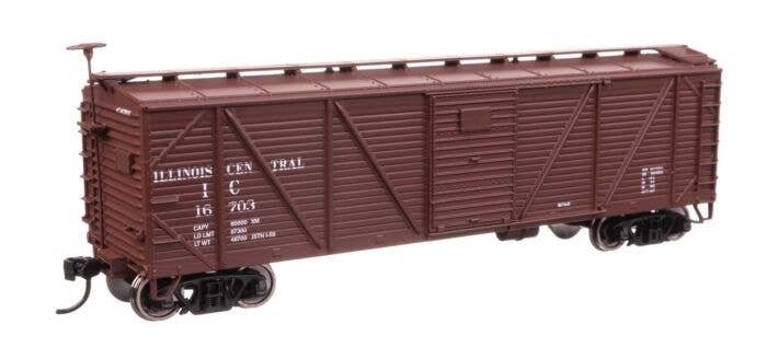 40′ ARA Single Sheathed Boxcar - Ready to Run -- Illinois Central 16703, HO, WalthersMainline 40713