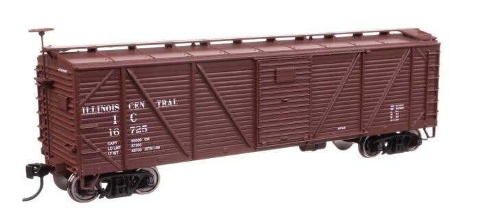 40′ ARA Single Sheathed Boxcar - Ready to Run -- Illinois Central 16725, HO, WalthersMainline 40716