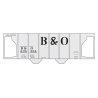 Railroad Decal Set -- Baltimore & Ohio Class N-38 2-Bay Covered Hopper (Large B&O), O, Tichy Train Group 10070O