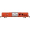 Pullman-Standard 86′ Auto Parts Double-Door Boxcar - Ready to Run -- Ann Arbor 69012 (orange, black, N, Bluford Shops 86710