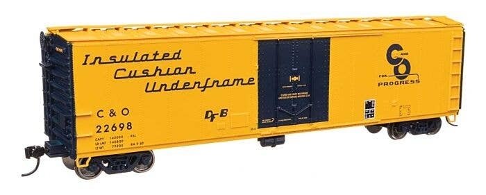 50′ PC&F Insulated Boxcar - Ready to Run -- Chesapeake & Ohio 22698, HO, WalthersMainline 2853