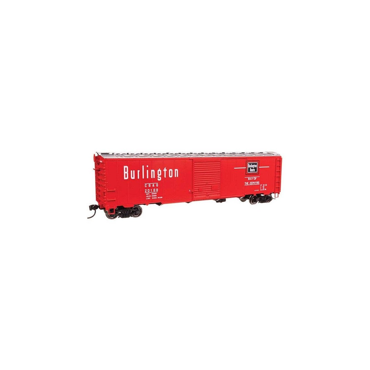 50′ AAR Single Door Boxcar - Ready to Run -- Chicago, Burlington & Quincy 20168, HO, WalthersMainline 46512