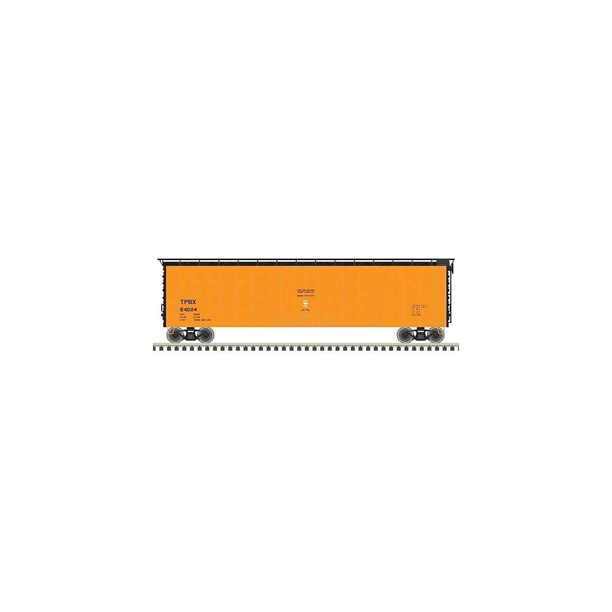 50′ Plug-Door Boxcar - Ready to Run - Master(R) -- TPBX 54052 (orange, Boxcar Red), HO, Atlas Model Railroad Co. 20007029