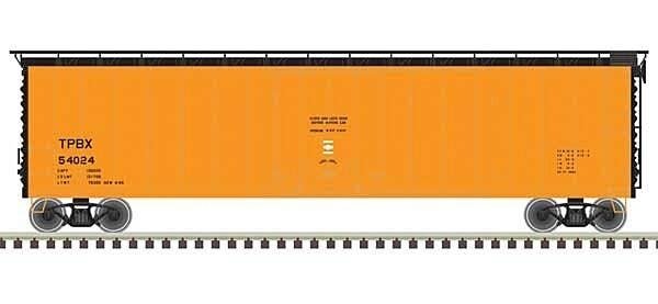 50′ Plug-Door Boxcar - Ready to Run - Master(R) -- TPBX 54052 (orange, Boxcar Red), HO, Atlas Model Railroad Co. 20007029