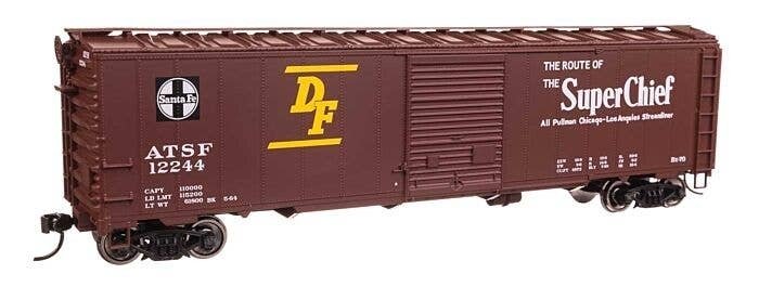 50′ AAR Single Door Boxcar - Ready to Run -- Santa Fe 12244, HO, WalthersMainline 46504