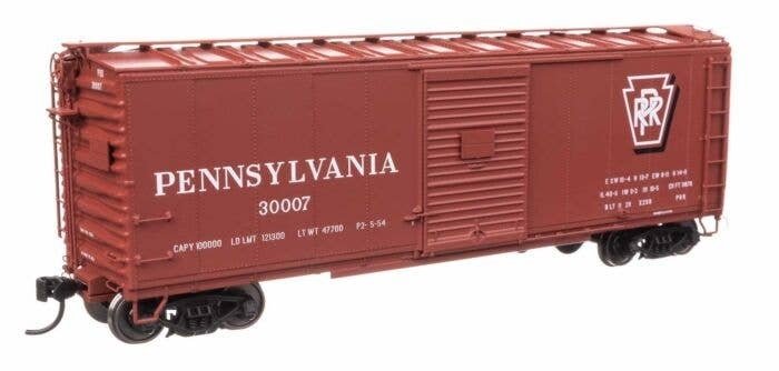 40′ X29B Boxcar - Ready to Run -- Pennsylvania Railroad 30007 (Shadow Keystone Plain), HO, WalthersProto 102310