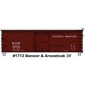 36′ Double-Sheathed Wood Boxcar, Steel Roof, Wood Ends, Fishbelly - Kit -- Bangor & Aroostook 60275 , HO, Accurail Inc 1713