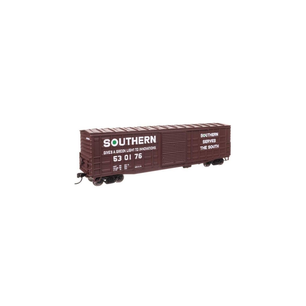 50′ Waffle Side Boxcar - Ready To Run -- Southern Railway 530176 (Youngstown Door), HO, WalthersMainline 46723