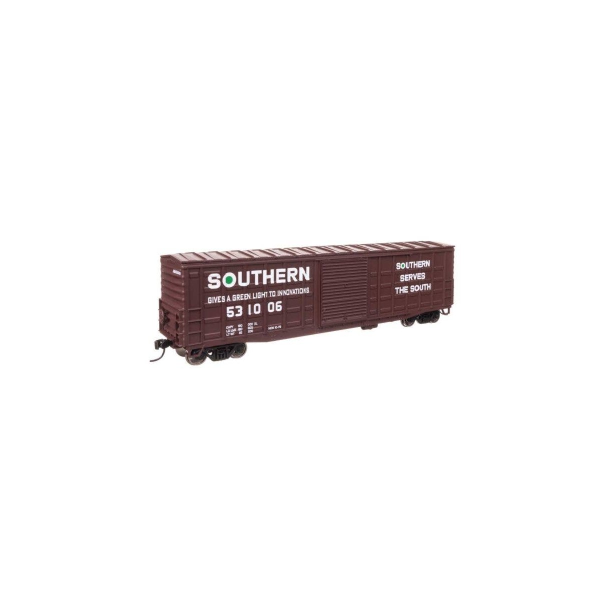 50′ Waffle Side Boxcar - Ready To Run -- Southern Railway 531006 (Youngstown Door), HO, WalthersMainline 46724