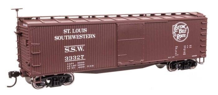 40′ Double Sheathed Wood Boxcar - Ready to Run -- Cotton Belt-St. Louis Southwestern SSW 33327, HO, WalthersMainline 40206