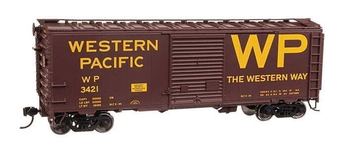 40` ACF Welded Boxcar w/8` Youngstown Door - Ready to Run -- Western Pacific(TM) 3421, HO, WalthersMainline 45224