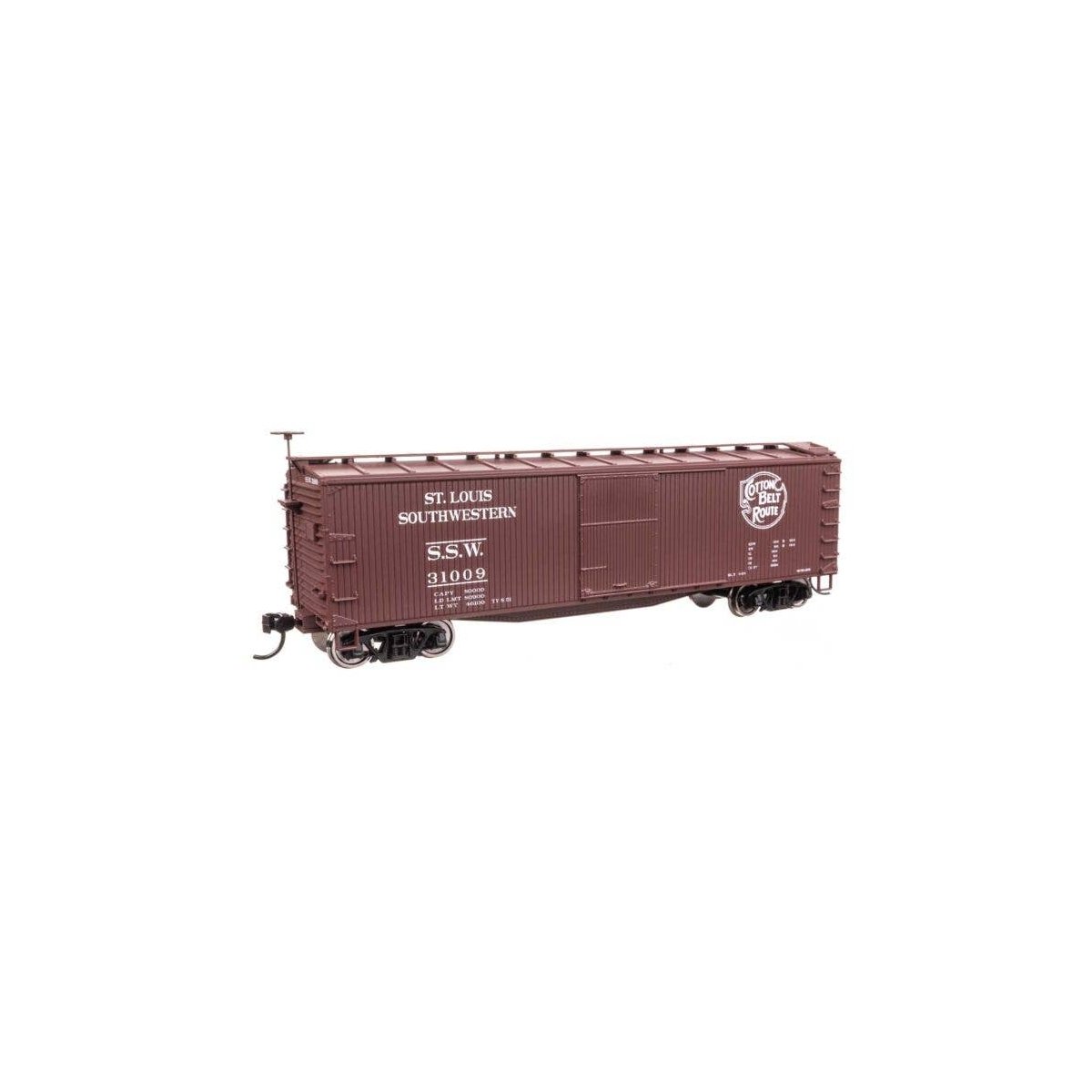 40′ Double Sheathed Wood Boxcar - Ready to Run -- Cotton Belt-St. Louis Southwestern SSW 31009, HO, WalthersMainline 40203