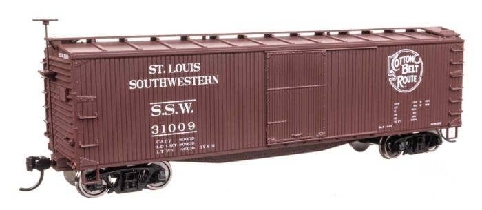 40′ Double Sheathed Wood Boxcar - Ready to Run -- Cotton Belt-St. Louis Southwestern SSW 31009, HO, WalthersMainline 40203