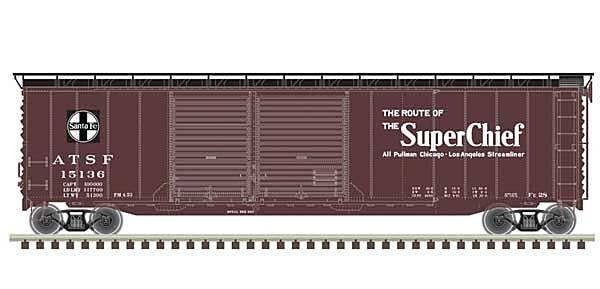 Postwar 50′ Double-Door Boxcar - Ready to Run - Master(R) -- Santa Fe 15136 (Boxcar , HO, Atlas Model Railroad Co. 20006593