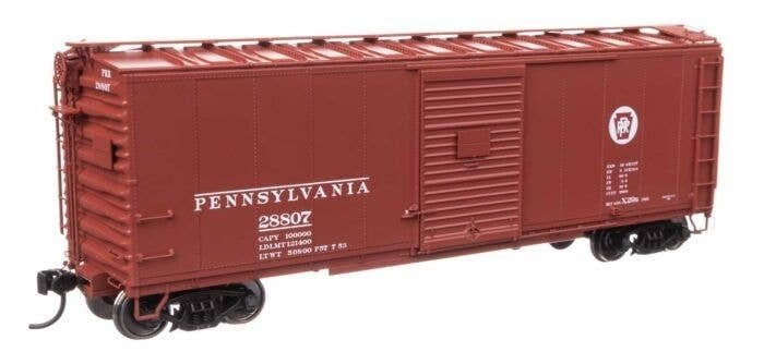 40′ X29B Boxcar - Ready to Run -- Pennsylvania Railroad 28807 (1950s, Circle Keystone), HO, WalthersProto 102304