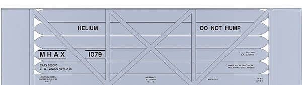 Railroad Decal Set -- U.S. Dept. of Interior Helium Tank Car (Silver Car), HO, Tichy Train Group 10128