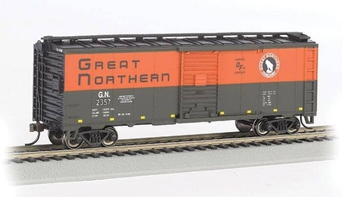 Pullman-Standard PS-1 40′ Steel Boxcar - Ready to Run - Silver Series(R) -- Great Northern 2, HO, Bachmann Industries 16001