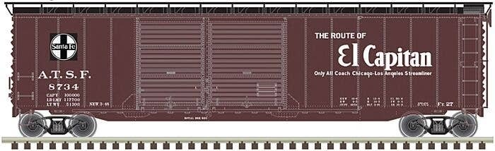 Postwar 50′ Double-Door Boxcar - Ready to Run - Master(R) -- Santa Fe 8666 (Boxcar R, HO, Atlas Model Railroad Co. 20006590