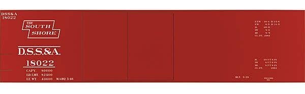 Railroad Decal Set -- Duluth, South Shore & Atlantic 40′ Double-Door Steel Boxcar, HO, Tichy Train Group 10136