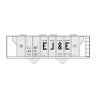Railroad Decal Set -- Elgin, Joliet & Eastern 2-Bay Covered Hopper (Large EJ&E), HO, Tichy Train Group 10140