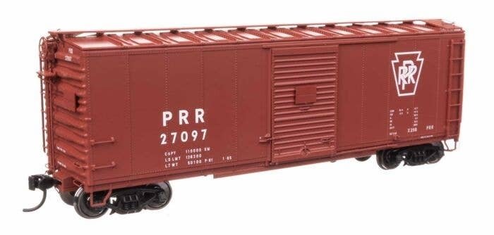 40′ X29B Boxcar - Ready to Run -- Pennsylvania Railroad 27097 (Plain Keystone), HO, WalthersProto 102315