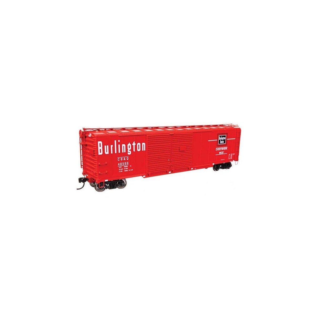 50′ AAR Double-Door Boxcar - Ready to Run -- Chicago, Burlington & Quincy 48596, HO, WalthersProto 101675
