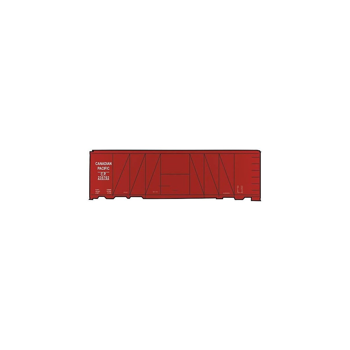 Railroad Decal Set -- Candian Pacific 40′ USRA Clone Single-Sheathed Wood Boxcar, HO, Tichy Train Group 10150