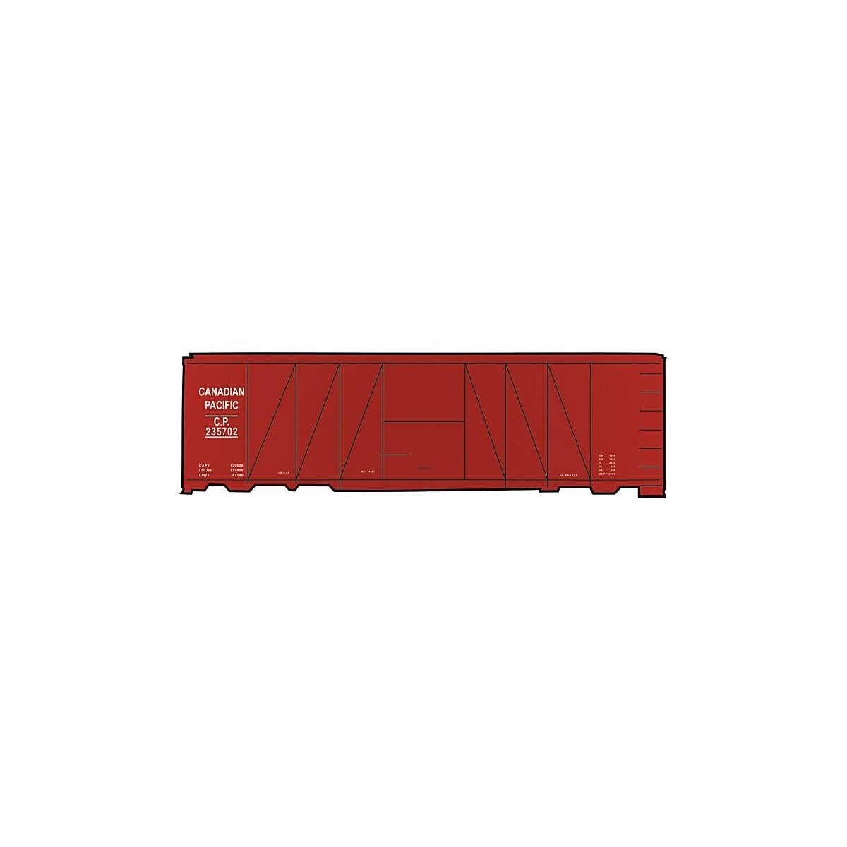 Railroad Decal Set -- Candian Pacific 40′ USRA Clone Single-Sheathed Wood Boxcar, HO, Tichy Train Group 10150N