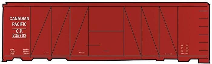 Railroad Decal Set -- Candian Pacific 40′ USRA Clone Single-Sheathed Wood Boxcar, HO, Tichy Train Group 10150N