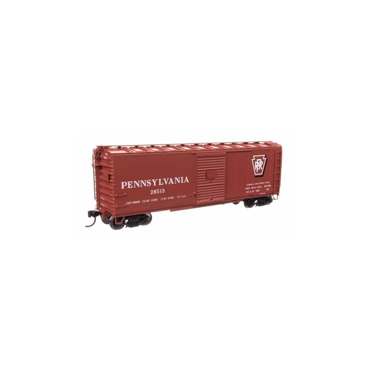 40′ X29B Boxcar - Ready to Run -- Pennsylvania Railroad 28513 (Shadow Keystone Plain), HO, WalthersProto 102311
