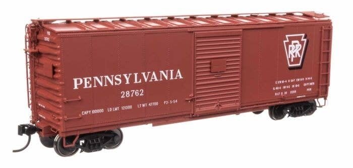 40′ X29B Boxcar - Ready to Run -- Pennsylvania Railroad 28762 (Shadow Keystone Plain), HO, WalthersProto 102312