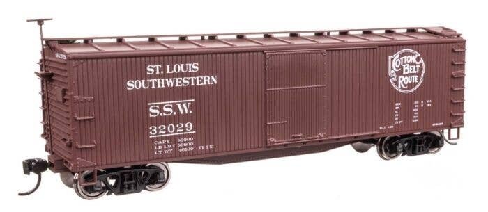 40′ Double Sheathed Wood Boxcar - Ready to Run -- Cotton Belt-St. Louis Southwestern SSW 32029, HO, WalthersMainline 40204