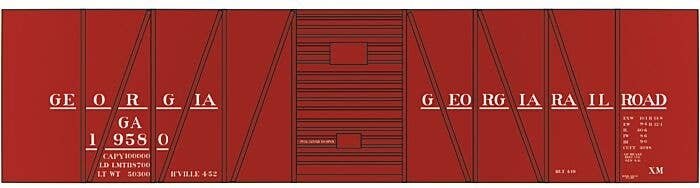 Railroad Decal Set -- Georgia Railroad USRA 40′ Single-Sheathed Boxcar, N, Tichy Train Group 10167N