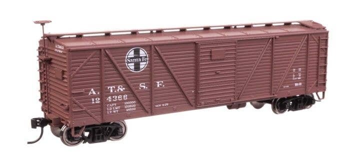 40′ ARA Single Sheathed Boxcar - Ready to Run -- Santa Fe 124366, HO, WalthersMainline 40704