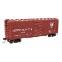 40′ X29B Boxcar - Ready to Run -- Pennsylvania Railroad 30112 (Shadow Keystone Script), HO, WalthersProto 102309