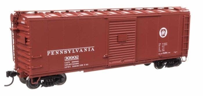 40′ X29B Boxcar - Ready to Run -- Pennsylvania Railroad 30902 (1950s, Circle Keystone), HO, WalthersProto 102305