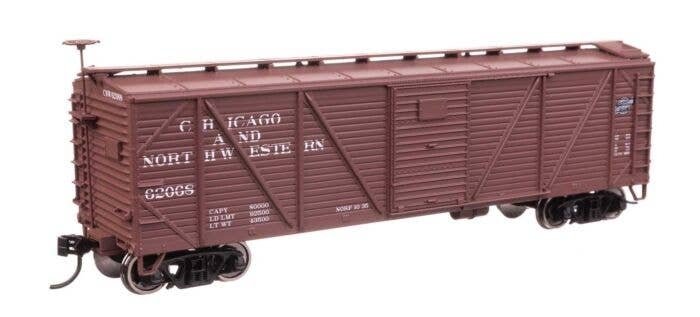 40′ ARA Single Sheathed Boxcar - Ready to Run -- Chicago & North Western(TM) 62068, HO, WalthersMainline 40708