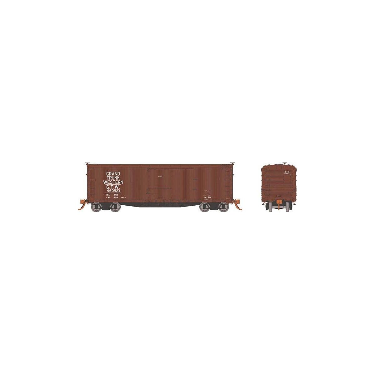USRA 40′ Double-Sheathed Wood Boxcar - Ready to Run -- Grand Trunk Western Random from Set 2, HO, Rapido Trains Inc 130121A