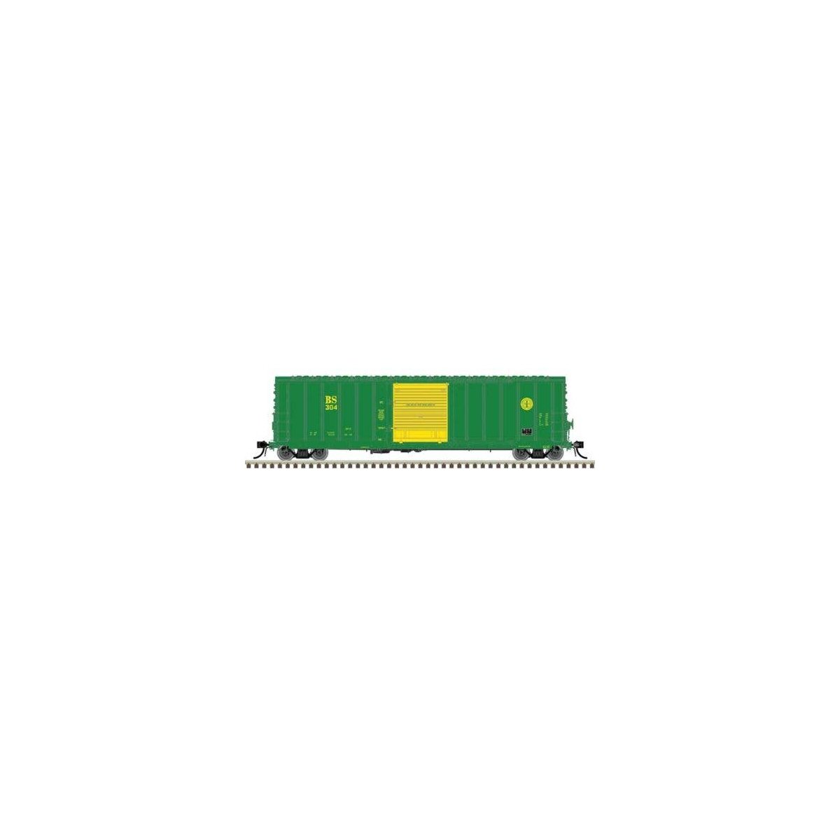 CNCF 5000 50′ Boxcar - Ready to Run - Master(R) -- Birmingham Southern 304 (green, y, HO, Atlas Model Railroad Co. 20007536